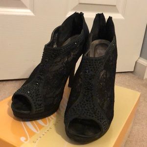 Black Lace “Shootie” Heels